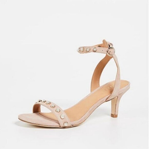 NWOB Joie Malina Pearl Kitten Heel‎ Sandals Size 38.5 (US 8) - Picture 1 of 13